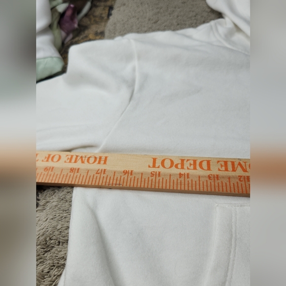 Girls White Zip-Up Hoodie Sweatshirt For Kids - Art Class - XL (14) - Picture 10 of 11